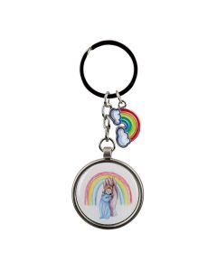 972989 Schluesselanhänger-Kind in Hand mit Regenbogen | CB Buchshop