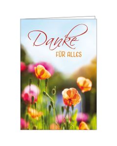 Faltkarte: Danke für alles - Neutral