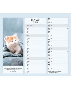 Vormerk-Kalender mit Sinnsprüchen 2026