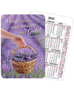 Spielkartenkalender 'Prüft alles und behaltet das Gute! 1. Thessalonicher 5,21'