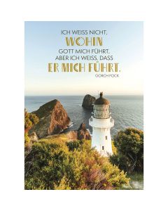 Postkarte  Ich weiß nicht, wohin Gott mich führt 12 Ex.