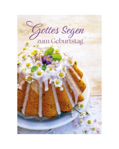Postkarte 4 Ex.- Gottes Segen zum Geburtstag