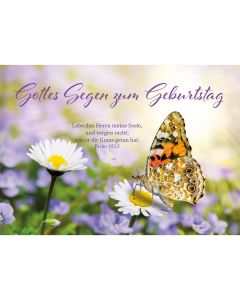 Postkarte 12 Ex.- Gottes Segen zum Geburtstag