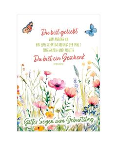 Postkarte 12 Ex.- Gottes Segen zum Geburtstag