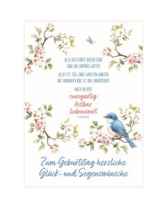Postkarte 12 Ex.- Zum Geburtstag herzliche Glück- und Segenswünsche