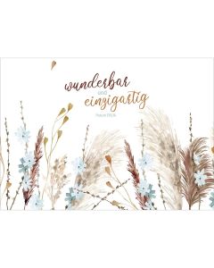 Postkarte 12 Ex.- wunderbar und einzigartig