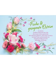 Postkarte 12 Ex.- Frohe & gesegnete Ostern