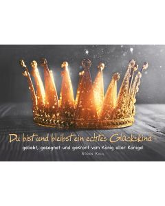 Postkarte 12 Ex.- Du bist und bleibst ein echtes Glückskind
