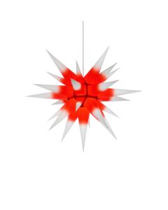 Herrnhuter Papier Stern I6 60 cm weiß mit rotem Kern