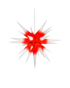 Herrnhuter Papier Stern I7 70 cm weiß mit rotem Kern