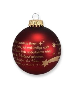Christbaumkugel "Und der Engel sprach"