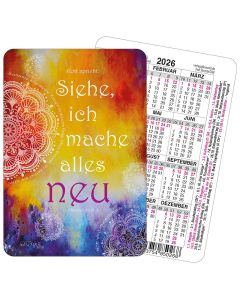 Spielkartenkalender 'Siehe, ich mache alles neu!