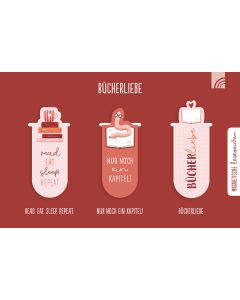 3er-Lesezeichen-Set 'Bücherliebe'