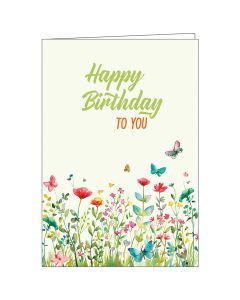 Faltkarte Happy Birthday to you