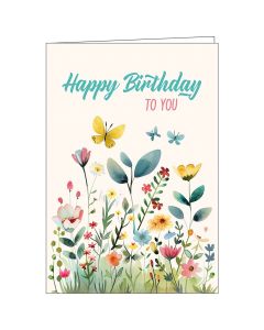 Faltkarte Happy Birthday to you