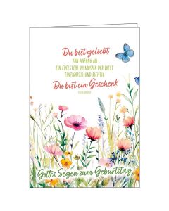 Faltkarte Gottes Segen zum Geburtstag