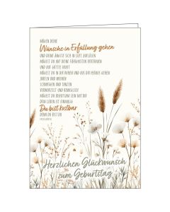 Faltkarte Herzlichen Glückwunsch zum Geburtstag
