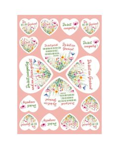 Aufkleber-Grußkarte 12 Ex.-Du bist geliebt von Anfang an