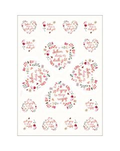 Aufkleber-Grußkarte 4 Ex.- Schön, dass es dich gibt!