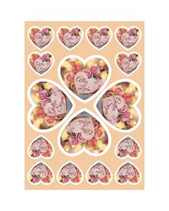 Aufkleber-Grußkarte 4 Ex.- Gottes Segen