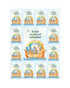 Aufkleber-Grußkarte 12 Ex.-Du bist so wertvoll und kostbar