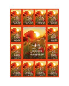 Aufkleber-Grußkarte 4 Ex.- Die Liebe bleibt