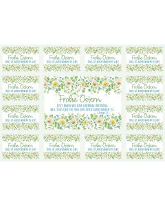 Aufkleber-Grußkarte 12 Ex.- Frohe Ostern