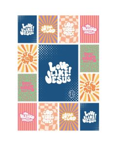Aufkleber-Grußkarte 4 Ex.-Love like Jesus!