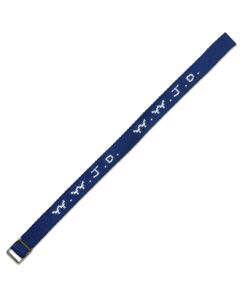 Armband 'WWJD' gewebt, royalblau 1 Ex.