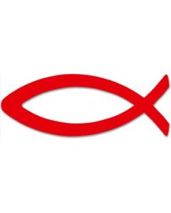 Aufkleber 'Fisch' rot