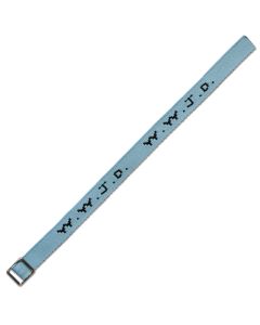 Armband 'WWJD' gewebt, hellblau
