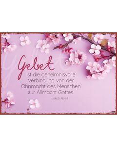 7183140 Metallschild klein - Gebet ist die geheimnisvolle Verbindung | CB Buchshop