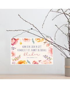 7185096 Holzschild groß - In Gott verwurzelt | CB Buchshop