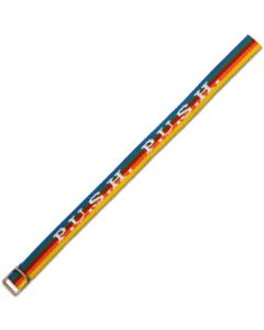 Armband 'P.U.S.H.' gewebt, regenbogen,