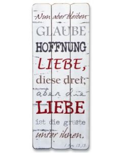 Vintage-Wandbild "Glaube, Hoffnung, Liebe"