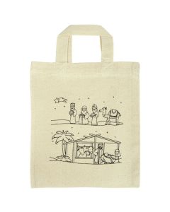 Baumwolltasche 'Krippe' zum Ausmalen