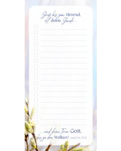 339302009 - Küchen-Notizblock Einkäufe – Weidenkätzchen | cb-buchshop.de