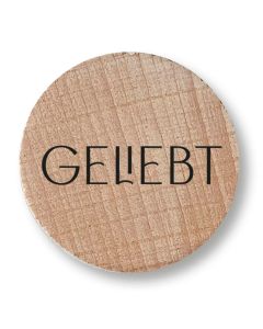 Holzmagnet Geliebt