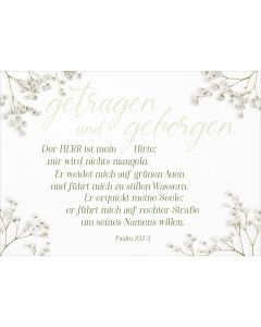 Postkarte getragen und geborgen 12 Ex.