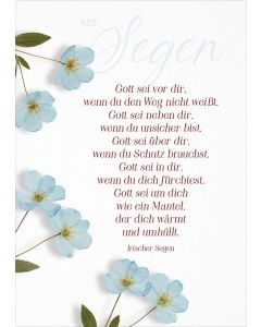 Postkarte Viel Segen Gott sei vor dir 12 Ex.