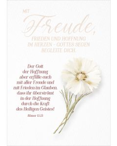 Postkarte Mit Freude, Frieden und Hoffnung 12 Ex.