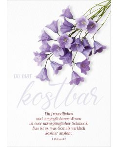 Postkarte Du bist kostbar 12 Ex.