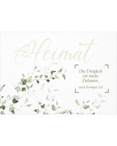 Postkarte Heimat Die Ewigkeit ist mein Zuhause 12 Ex.