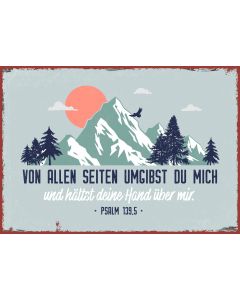 7183138 - Metallschild klein - Von allen Seiten umgibst du mich | cb-buchshop.de