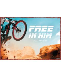 7183137 - Metallschild klein - Free in him | cb-buchshop.de