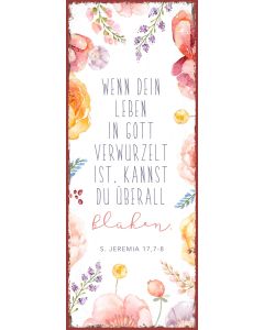 7184159 - Metallschild lang - In Gott verwurzelt |cb-buchshop.de