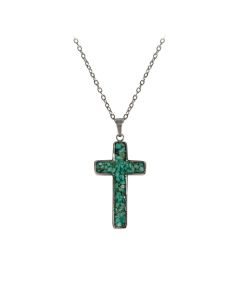 6496145-Halskette mit Anhänger Kreuz, Edelstahl | CB Buchshop