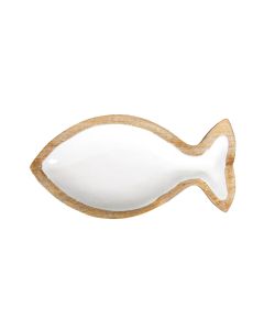 6495836-Dekoschale Fisch aus Mangoholz klein | CB Buchshop