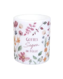 Kerze/Windlicht 'Gottes Segen in Fülle'